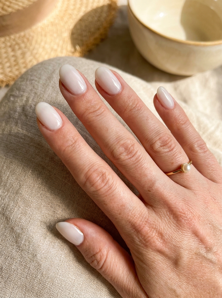 Milky Coconut Nails als Nägel Inspiration Sommer Schlicht Inspiration 2026